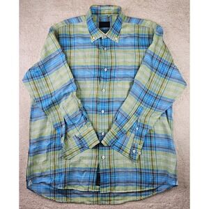 Calder Carmel Plaid Button‎ Down Shirt Limited Edition Elevated Old Money Size L